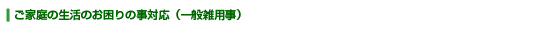 ご家庭の生活のお困りの事対応(一般雑用事)